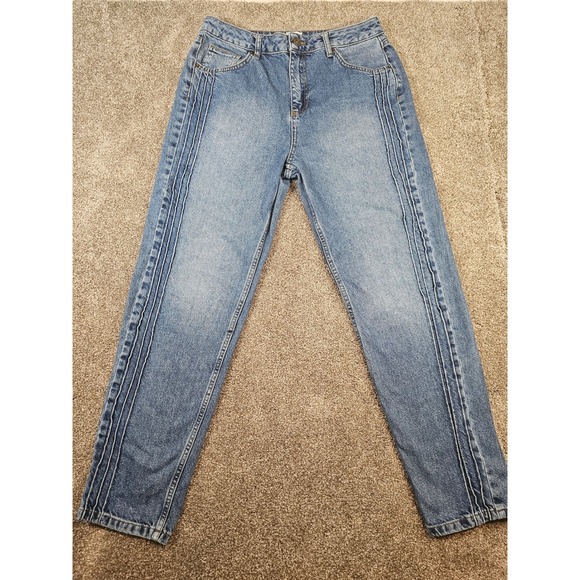 BDG Denim - BDG Urban Outfitters Mom Jeans Blue High Waisted Seam Detail W31 L32 Womens